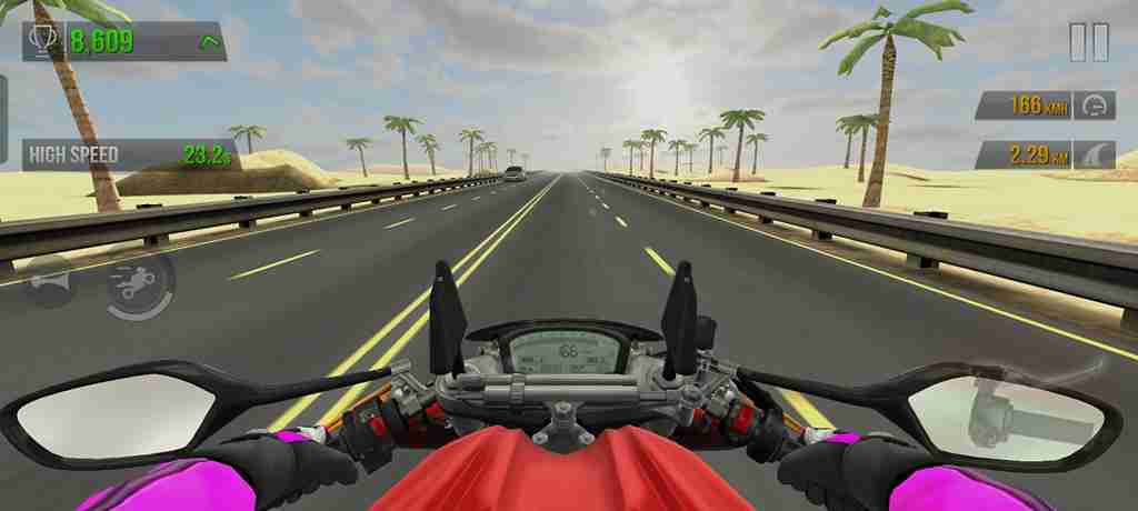Traffic Rider MOD APK Desert View